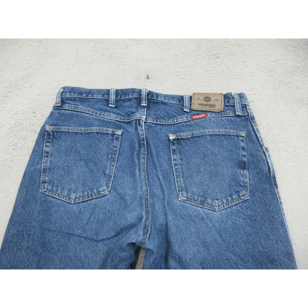 Wrangler Authentic Western Jeans Mens 36x30 Blue Medium Wash Regular Fit Denim